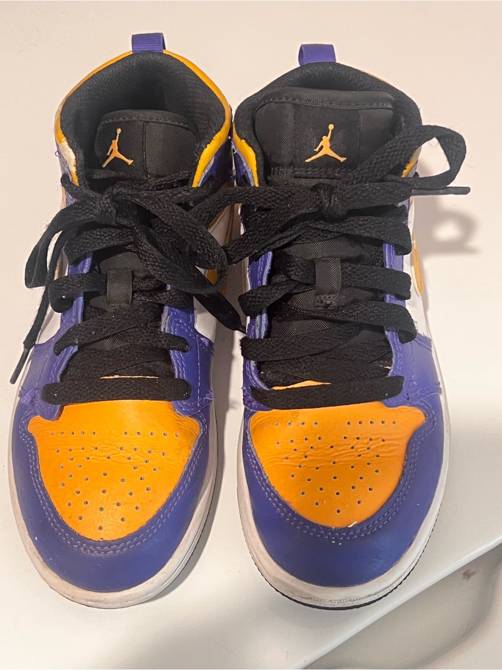 Jordan mid lakers colors 13.5